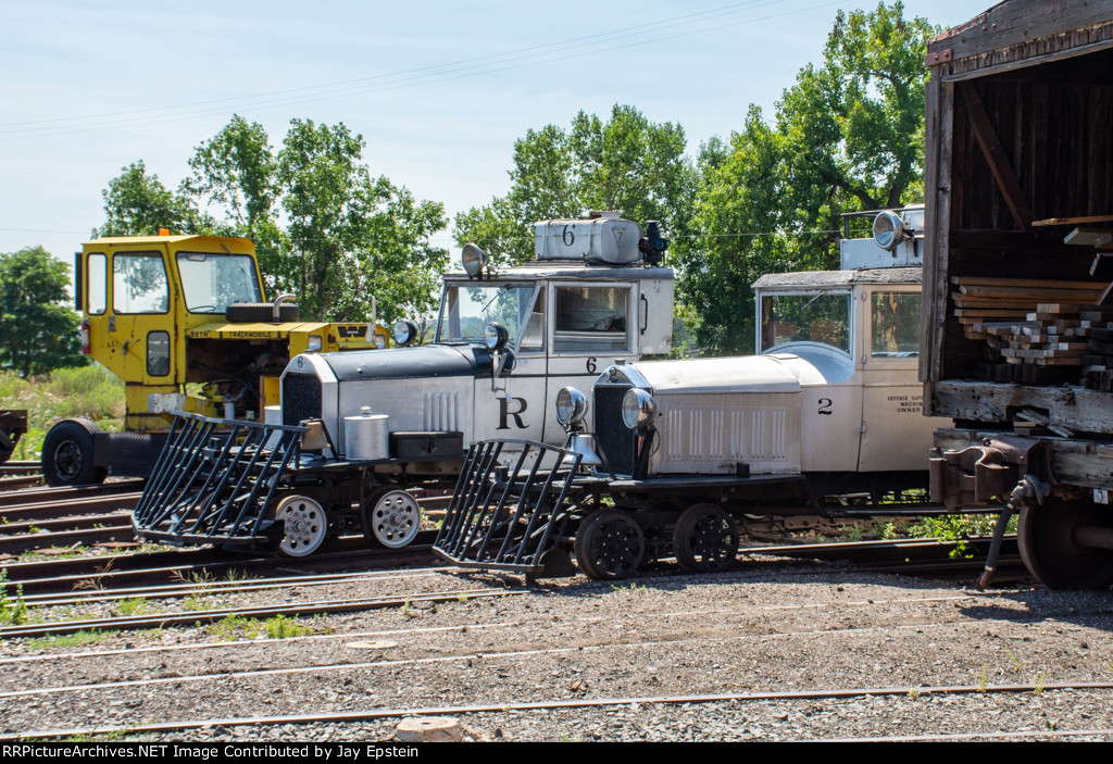 RGS 2 and 6 are seen by the roundhouse at the Colorado Railroad Museum